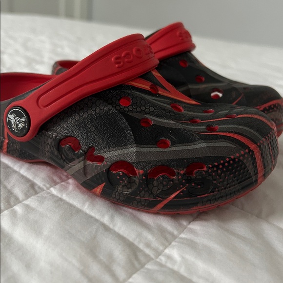 CROCS Other - CROCS Kids' Black and Red Sandals